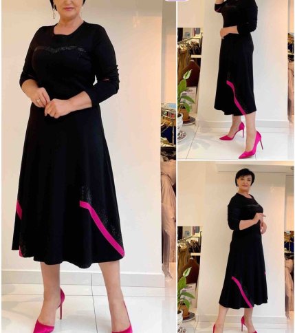 MIDI DRESS WITH STONE DETAIL