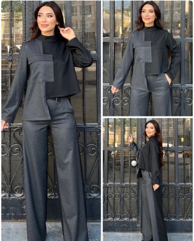 TWO TONE FLARED PANT