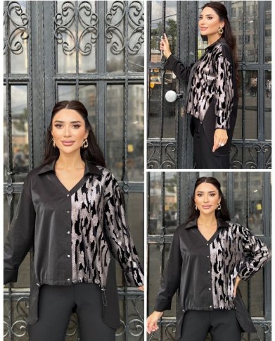 TWO TONE ASYMMETRICAL TOP