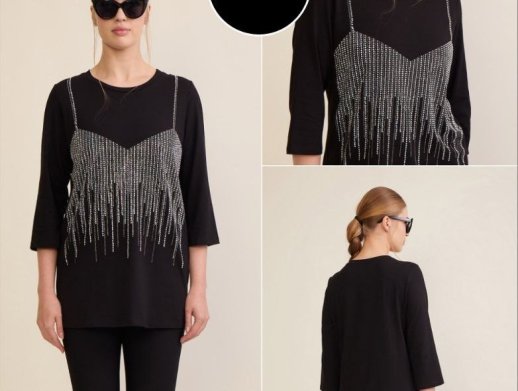 DIAMANTE BUSTIER T SHIRT DESIGN