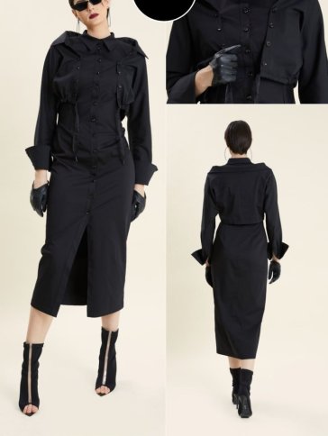 BUTTON FRONT MIDI DRESS WITH JACKET