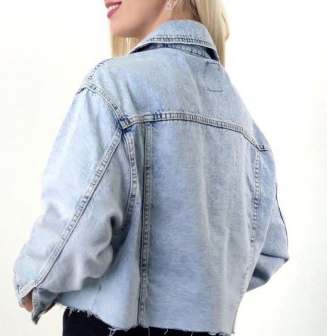 DOUBLE FRONT POCKET CROP JACKET