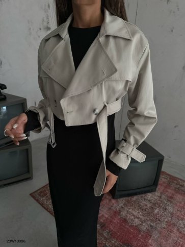 BELTED CROP JACKET