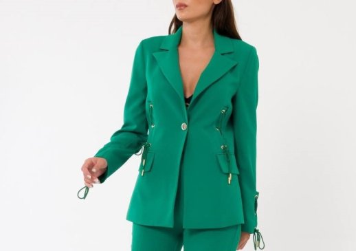 LACEUP TIE FRONT DETAIL BLAZER