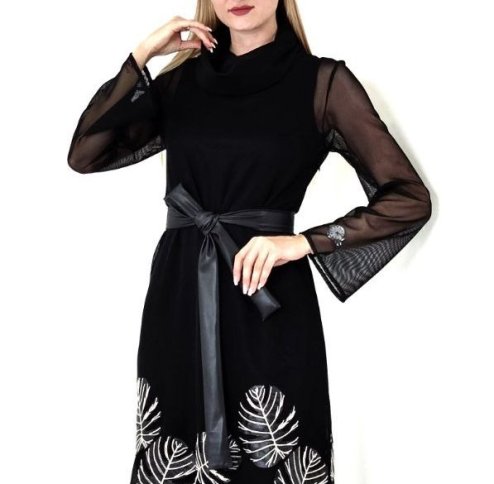 SHEER FLORAL PRINT  MIDI DRESS WITH UNDERLAY