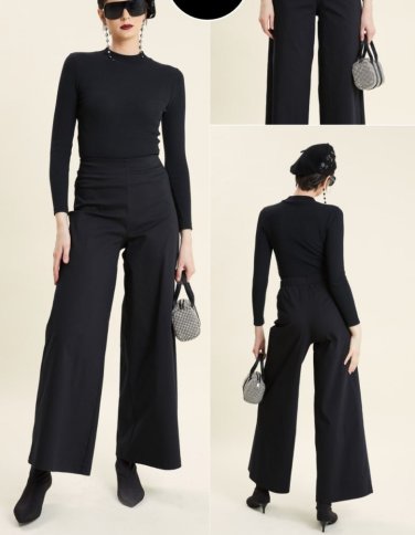 HIGH WAISTED FLARED PANTS