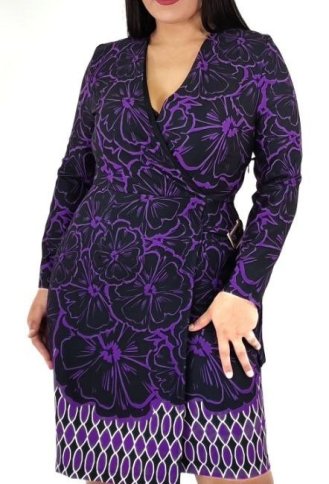 PATTERNED WRAP DRESS