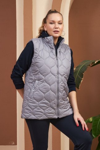 LONG HIGH NECK PUFFER VEST