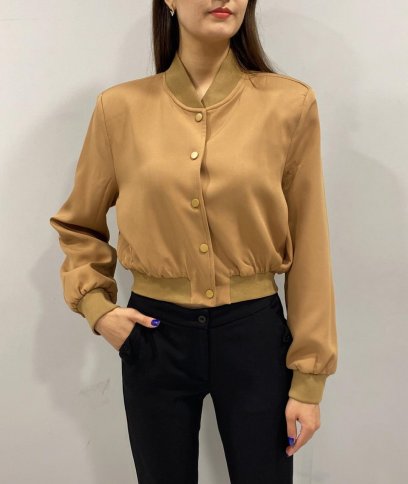 SNAP FRONT BOMBER JACKET