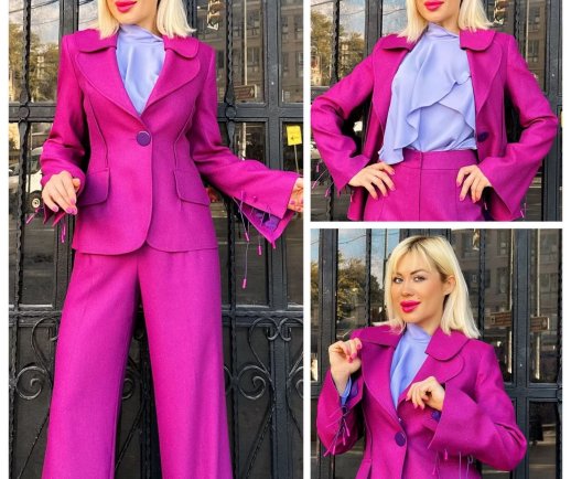 I BUTTON FRONT BLAZER WITH LACE UP CUFFS